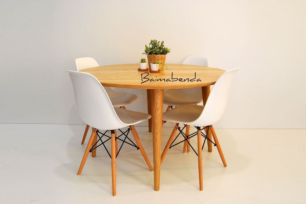 Mesa de jantar madeira maciça retro vintage estilo nórdico