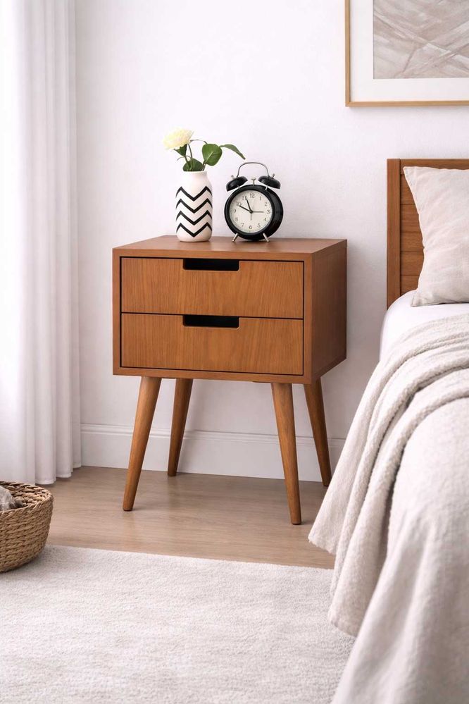 Par de Mesas de Cabeceira retro vintage estilo nordico